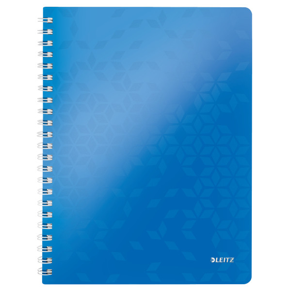 Leitz 4637 WOW cuaderno espiral A4 rayado 80gr 80 hojas azul metalizado 46370036 211982 - 1