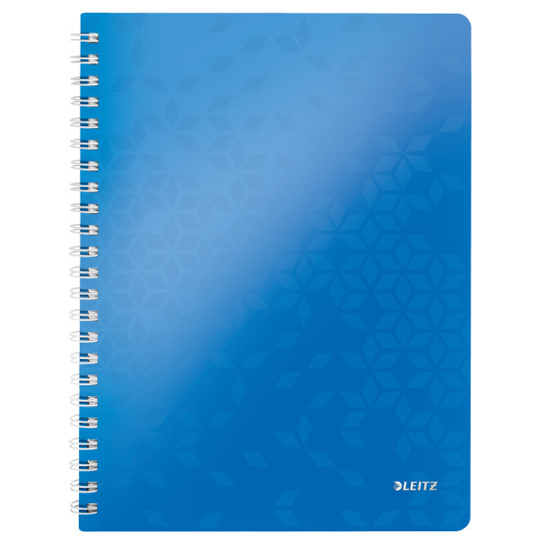 Leitz 4637 WOW cuaderno espiral A4 rayado 80gr 80 hojas azul metalizado