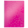 Leitz 4637 WOW cuaderno espiral A4 rayado 80gr 80 hojas rosa metalizado 46370023 211981 - 1