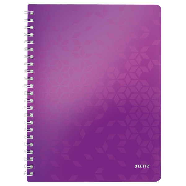 Leitz 4637 WOW cuaderno espiral A4 rayado 80gr 80 hojas violeta metalizado 46370062 211985 - 1