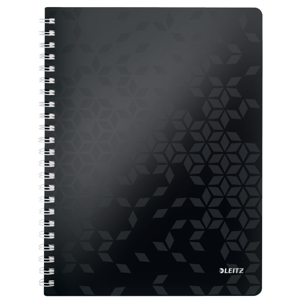 Leitz 4638 WOW cuaderno espiral A4 a cuadros 80gr 80 hojas negro (4 agujeros)