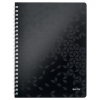 Leitz 4638 WOW cuaderno espiral A4 a cuadros 80gr 80 hojas negro (4 agujeros) 46380095 226221