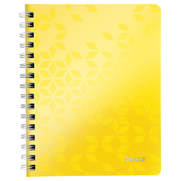 Leitz 4639 WOW cuaderno espiral A5 rayado 80 gramos 80 hojas amarillo (2 agujeros) 46390016 226226 - 1