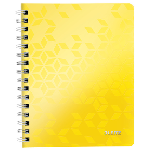 Leitz 4639 WOW cuaderno espiral A5 rayado 80 gramos 80 hojas amarillo (2 agujeros)