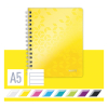 Leitz 4639 WOW cuaderno espiral A5 rayado 80 gramos 80 hojas amarillo (2 agujeros) 46390016 226226 - 4