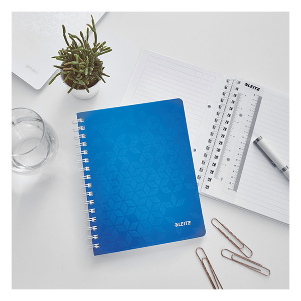 Leitz 4639 WOW cuaderno espiral A5 rayado 80 gramos 80 hojas azul metalizado (2 agujeros) 46390036 211994 - 2