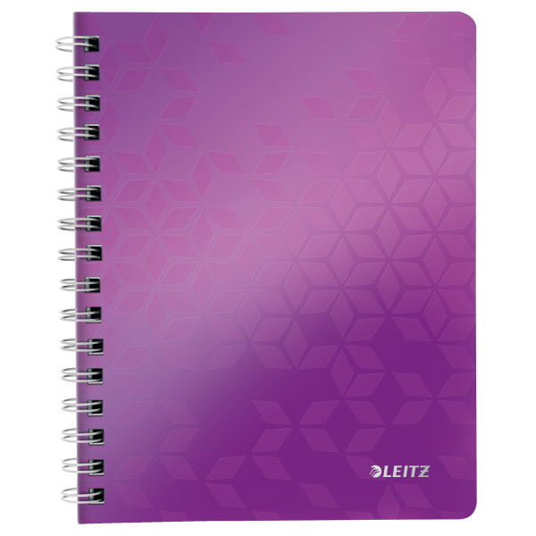 Leitz 4639 WOW cuaderno espiral A5 rayado 80 gramos 80 hojas violeta metalizado (2 agujeros) 46390062 211997 - 1
