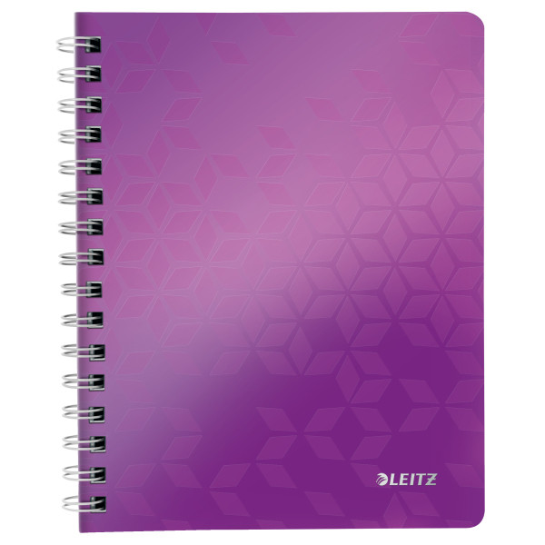 Leitz 4639 WOW cuaderno espiral A5 rayado 80 gramos 80 hojas violeta metalizado (2 agujeros)