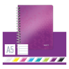 Leitz 4639 WOW cuaderno espiral A5 rayado 80 gramos 80 hojas violeta metalizado (2 agujeros) 46390062 211997 - 4