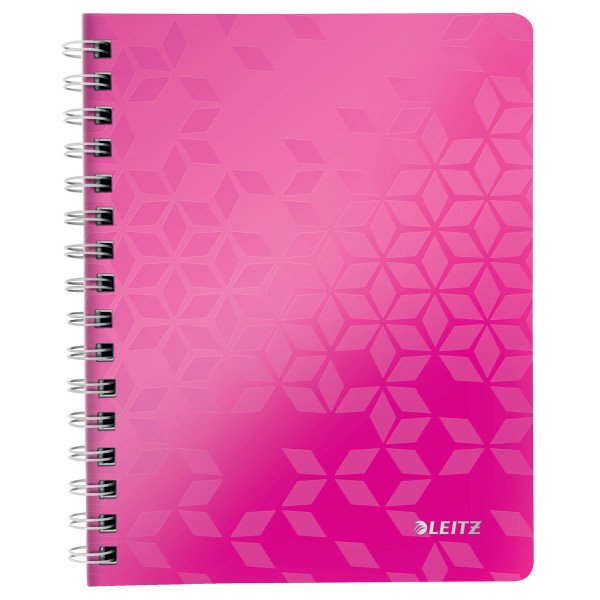 Leitz 4639 WOW cuaderno espiral A5 rayado 80gr 80 hojas rosa metalizado (2 agujeros)