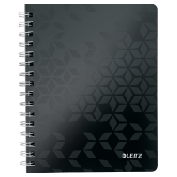 Leitz 4641 WOW cuaderno espiral A5 a cuadros 80 gramos 80 hojas negro 46410095 226227