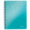 Leitz 4641 WOW cuaderno espiral A5 a cuadros 80gr 80 hojas turquesa metalizado 46410051 226003 - 1