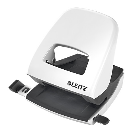 Leitz 5008 NeXXt WOW Perforadora blanco metalizado con 2 orificios (30 hojas)