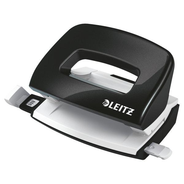 Leitz 5060 WOW mini perforadora de 2 agujeros negra (10 hojas)