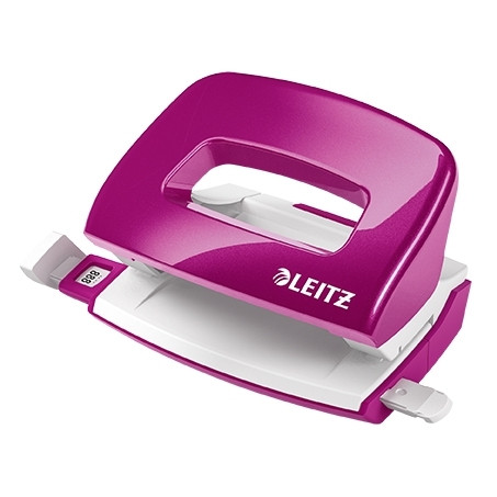 Leitz 5060 WOW mini perforadora de 2 orificios rosa metalizado (10 hojas) 50601023 226006 - 1