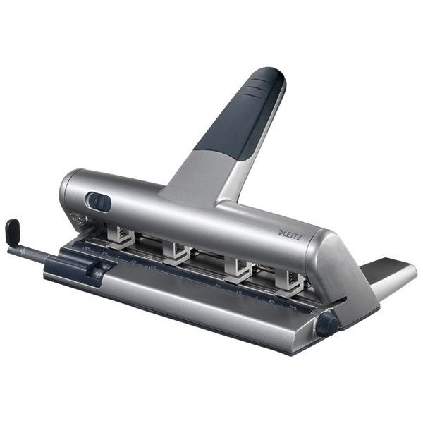 Leitz 5114 AKTO Taladro de múltiples orificios variable para trabajo pesado de 2 o 4 orificios (30 hojas)