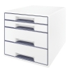 Leitz 5213 WOW Cajonera blanco/gris (4 cajones) 52132001 226053 - 1