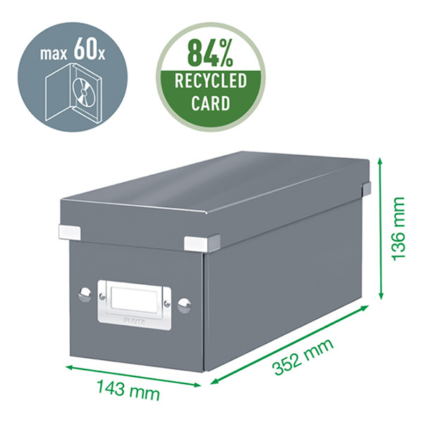 Leitz 6041 WOW Caja CD Negra 211124 - 2