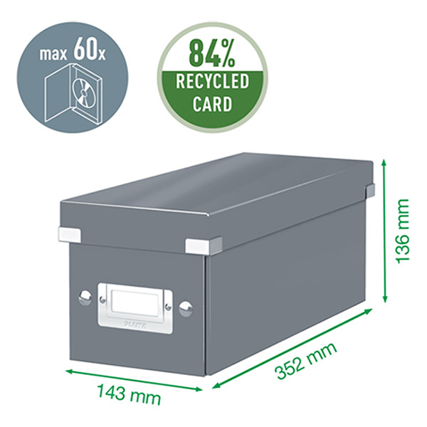 Leitz 6041 WOW Caja de CD Roja 227659 - 2