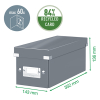 Leitz 6041 WOW Caja de CD Roja 227659 - 2
