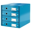 Leitz 6049 WOW cajonera azul metalizado (4 cajones) 211964 - 1