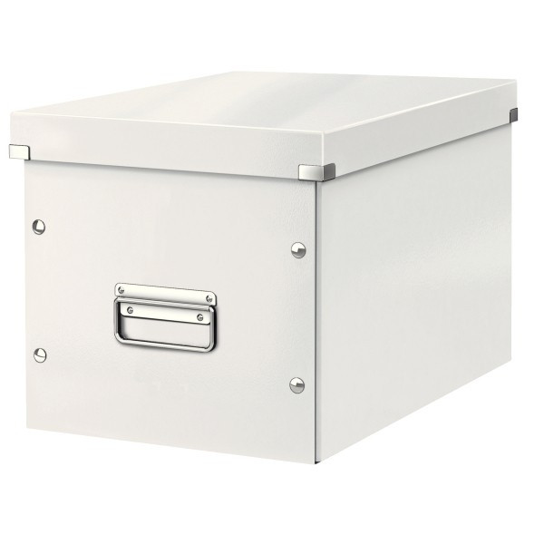 Leitz 6108 cube caja de almacenamiento grande blanca