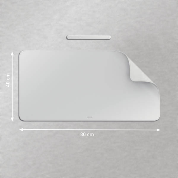 Leitz Alfombrilla de escritorio de piel 40 x 80 cm gris claro 213461 - 2