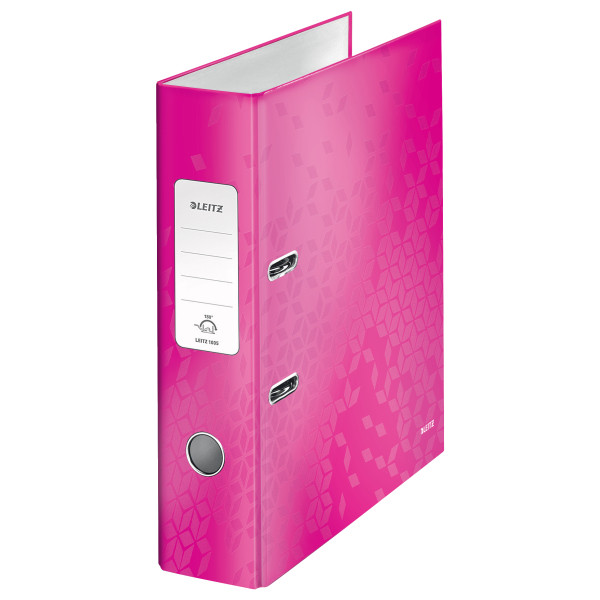 Leitz Archivador A4 | carton | rosa metalizado | 80 mm | Leitz 180° WOW 10050023 202954 - 1