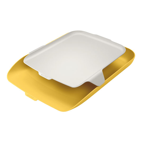 Leitz Cosy Bandeja portadocumentos con organizador amarillo cálido