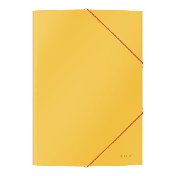 Leitz Cosy carpeta de cartón con 3 solapas amarillo cálido 30020019 226406 - 1