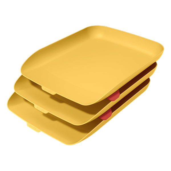 Leitz Cozy Bandeja portadocumentos amarillo cálido (3 piezas) 53582019 226418 - 1