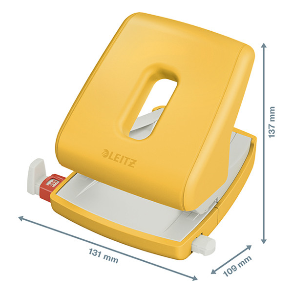 Leitz Cozy perforadora amarillo cálido 2 agujeros (30 hojas) 50040019 226457 - 3