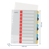 Leitz Cozy separadores imprimibles A4 con 10 pestañas (11 agujeros) 12470000 226367 - 3