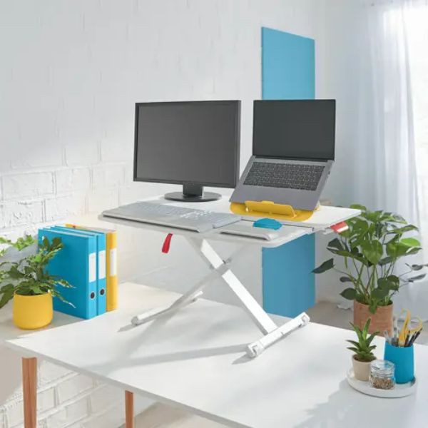 Leitz Ergo Cosy Convertidor de escritorio con bandeja para teclado gris SE001295 - 1