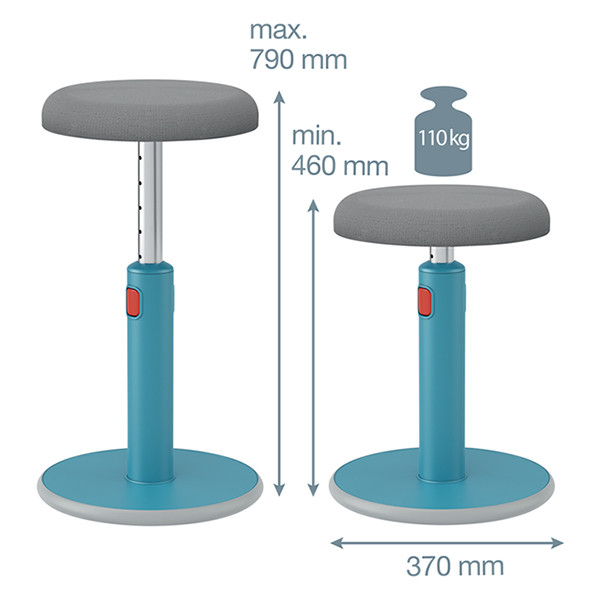 Leitz Ergo Cosy taburete activo azul para sentarse y pararse 227599 - 2