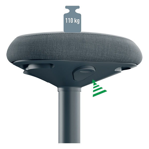 Leitz Ergo Taburete activo con resorte de gas, gris oscuro 202759 - 3