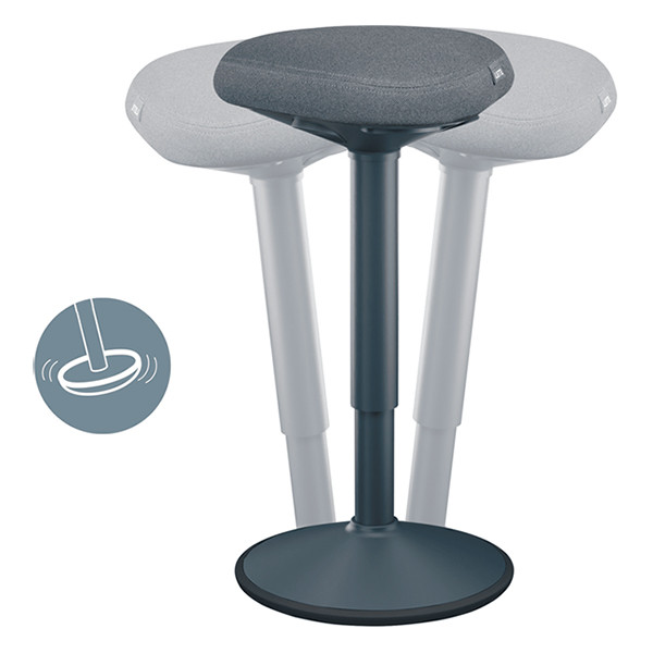 Leitz Ergo Taburete con resorte de gas, color gris oscuro. 202763 - 2