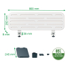 Leitz Ergo tablero perforado de escritorio con soporte para portátil 80 x 25 cm 65490000 202755 - 3