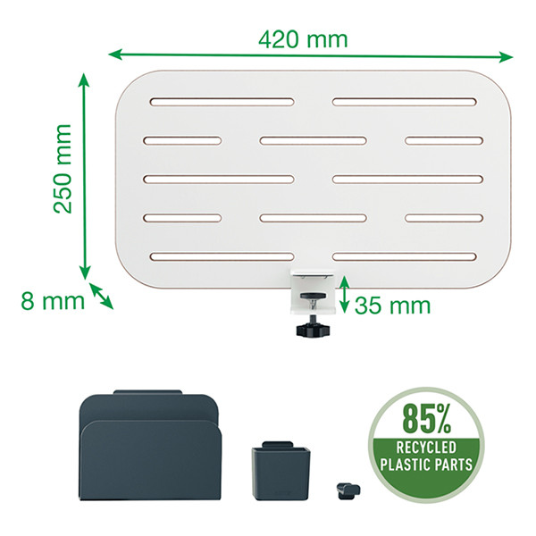 Leitz Ergo tablero perforado para escritorio de 42 x 25 cm 65480000 202753 - 3