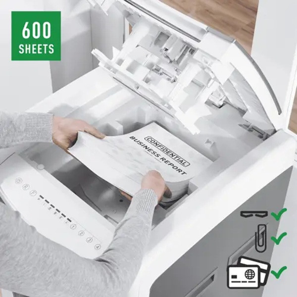Leitz IQ Auto+ Office Pro 600 P4 Destructora blanca SE001329 - 3