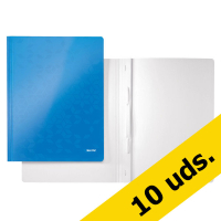 Leitz Pack ahorro 10x Leitz 3001 WOW fástener de cartón azul metalizado  280031