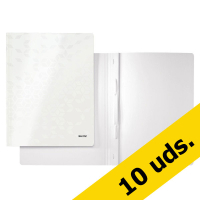 Leitz Pack ahorro 10x Leitz 3001 WOW fástener de cartón blanco metalizado  280029