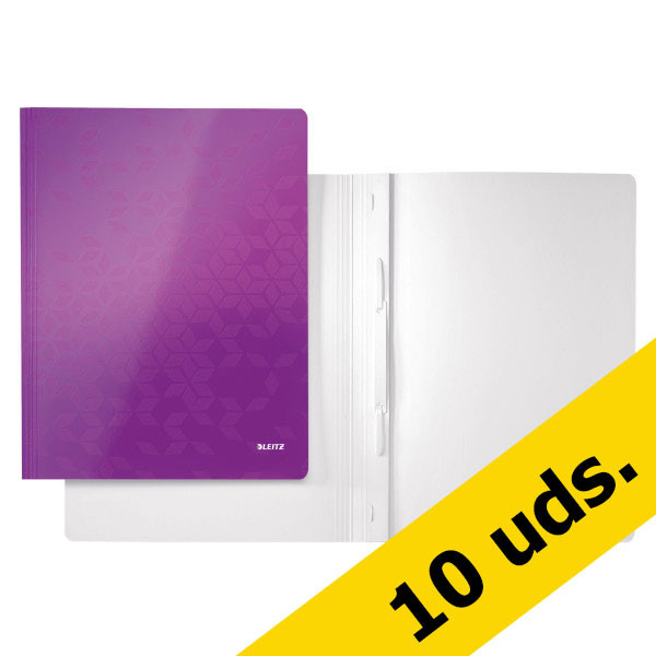 Leitz Pack ahorro 10x Leitz 3001 WOW fástener de cartón violeta  280033 - 1