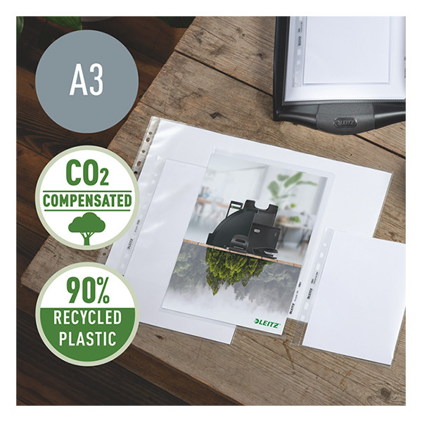 Leitz Recycle carpeta de fundas transparente A3 11 agujeros 100 micras (25 unidades) 226487 - 2