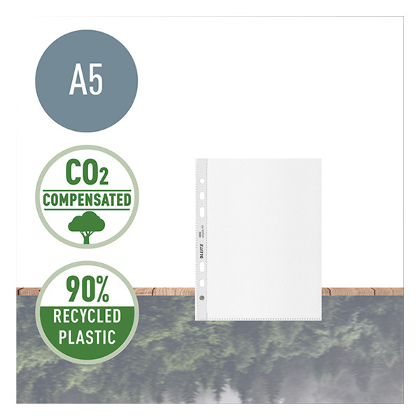 Leitz Recycle carpeta de fundas transparente A5 6 agujeros 100 micras (25 unidades) 226486 - 2