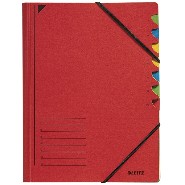 Leitz carpeta clasificadora roja (7 pestañas)