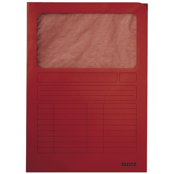 Leitz carpeta ventana roja A4 (100 unidades)