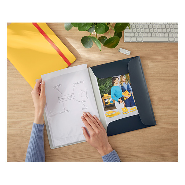 Leitz cosy Mobile Plus carpeta de fundas A4 terciopelo gris (20 compartimentos) 226393 - 4