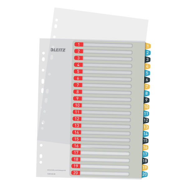 Leitz cosy separadores imprimibles A4 con 20 pestañas (11 agujeros)