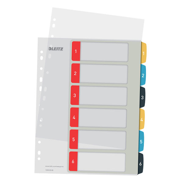 Leitz cosy separadores imprimibles A4 con 6 pestañas (11 agujeros)